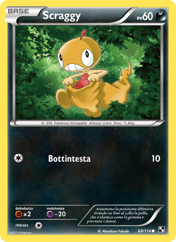 Scraggy 068/115 — Black & White (Italian Pokémon TCG card)