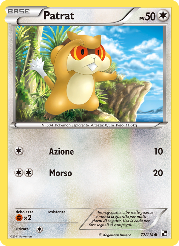 Patrat 077/115 — Black & White (Italian Pokémon TCG card)