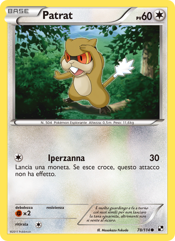 Patrat 078/115 — Black & White (Italian Pokémon TCG card)