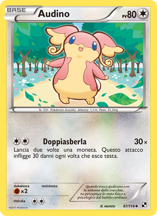 Audino 087/115 — Black & White (Italian Pokémon TCG card)