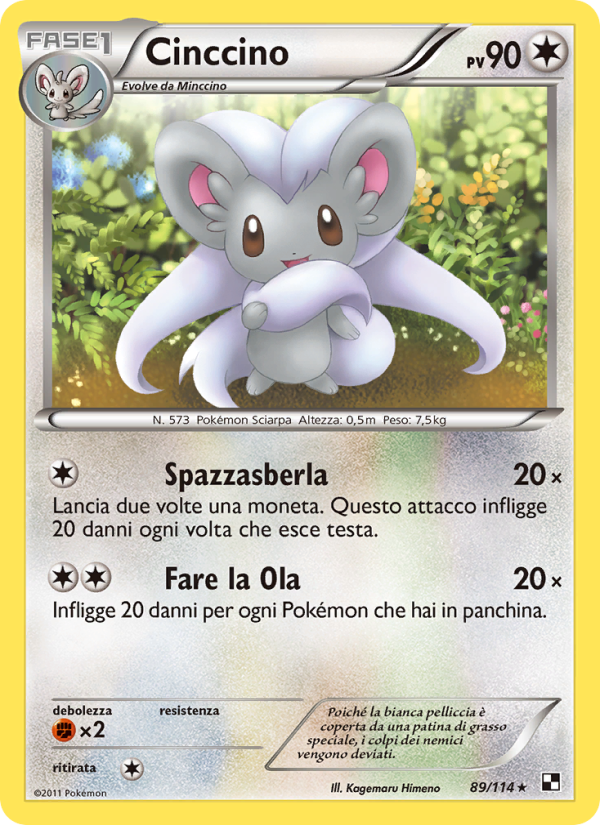 Cinccino 089/115 — Black & White (Italian Pokémon TCG card)