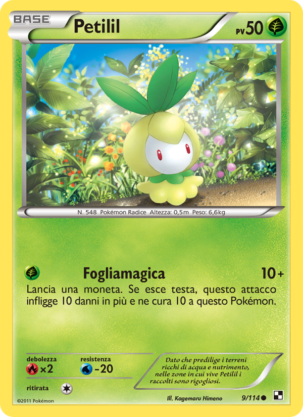 Petilil 009/115 — Black & White (Italian Pokémon TCG card)