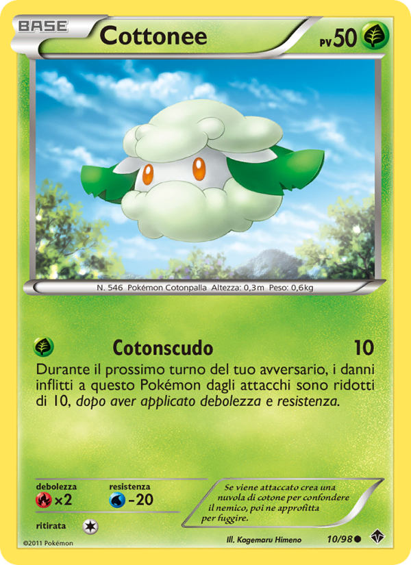 Cottonee 010/98 — Emerging Powers (Italian Pokémon TCG card)