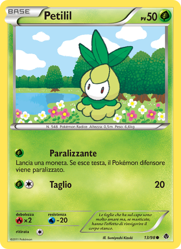 Petilil 013/98 — Emerging Powers (Italian Pokémon TCG card)