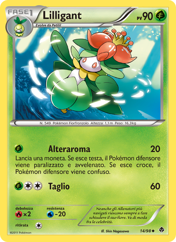 Lilligant 014/98 — Emerging Powers (Italian Pokémon TCG card)