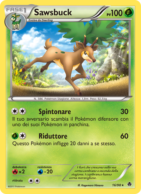 Sawsbuck 016/98 — Emerging Powers (Italian Pokémon TCG card)