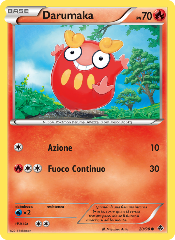 Darumaka 020/98 — Emerging Powers (Italian Pokémon TCG card)