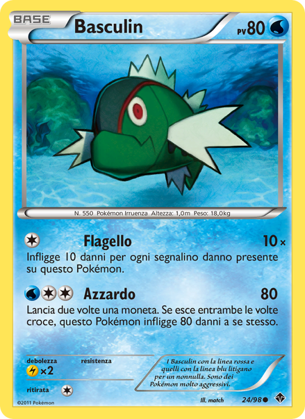 Basculin 024/98 — Emerging Powers (Italian Pokémon TCG card)