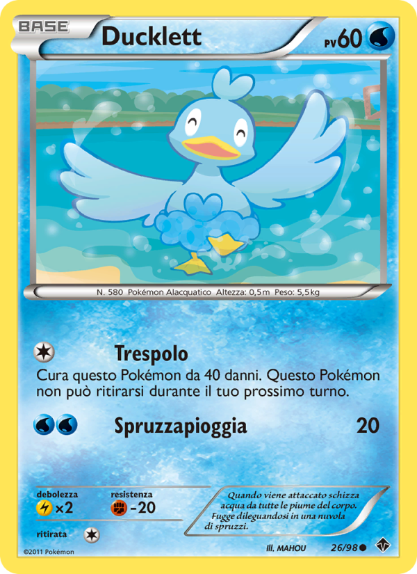 Ducklett 026/98 — Emerging Powers (Italian Pokémon TCG card)