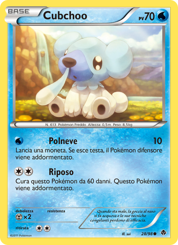 Cubchoo 028/98 — Emerging Powers (Italian Pokémon TCG card)