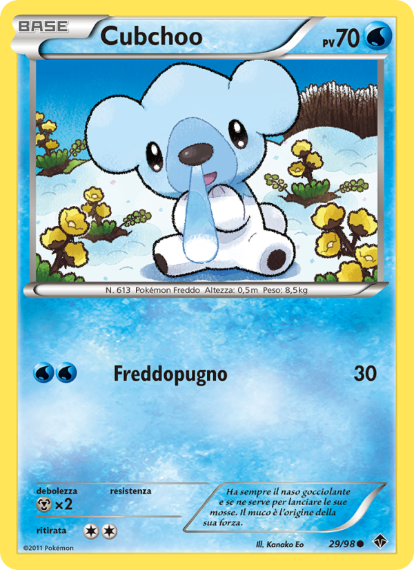 Cubchoo 029/98 — Emerging Powers (Italian Pokémon TCG card)
