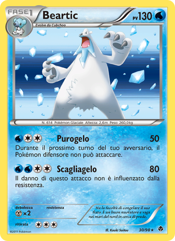 Beartic 030/98 — Emerging Powers (Italian Pokémon TCG card)