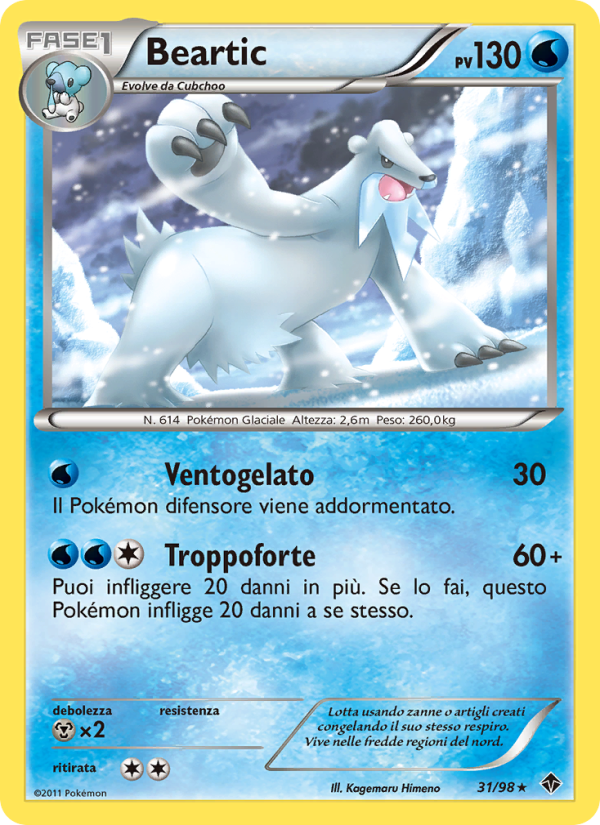 Beartic 031/98 — Emerging Powers (Italian Pokémon TCG card)