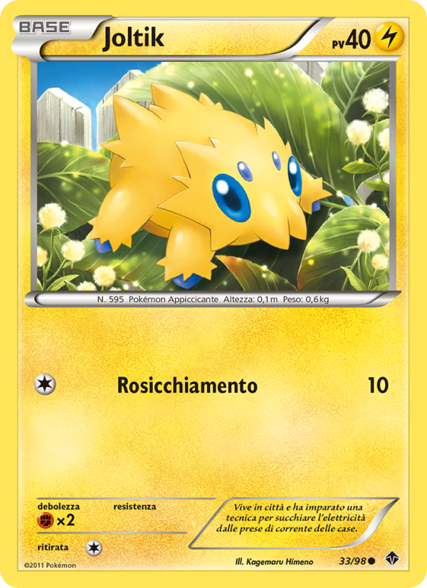 Joltik 033/98 — Emerging Powers (Italian Pokémon TCG card)