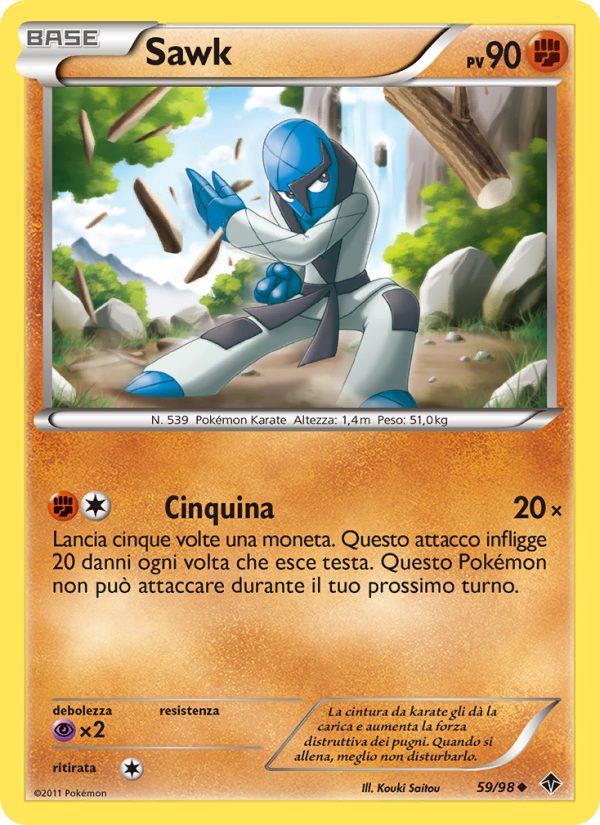 Sawk 059/98 — Emerging Powers (Italian Pokémon TCG card)