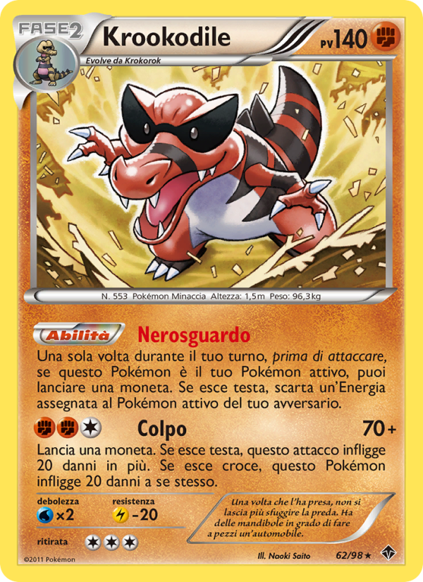 Krookodile 062/98 — Emerging Powers (Italian Pokémon TCG card)