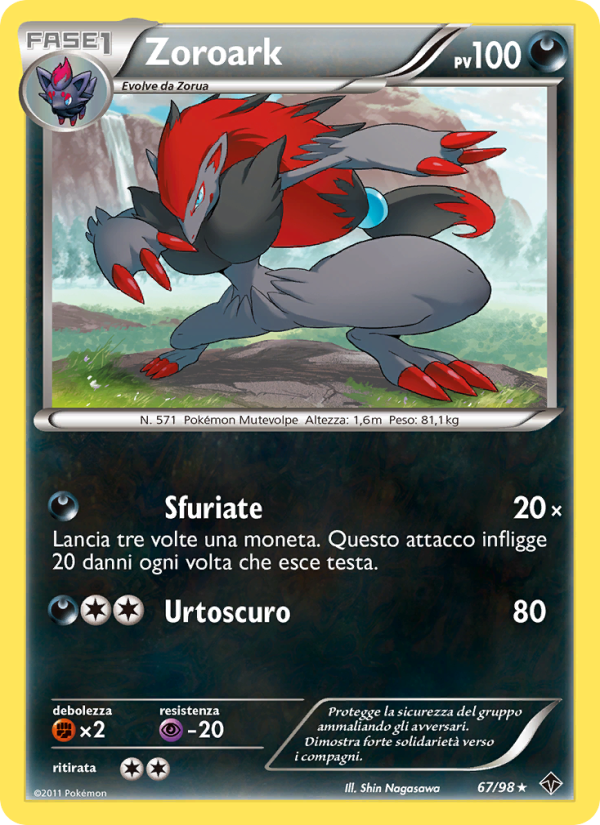 Zoroark 067/98 — Emerging Powers (Italian Pokémon TCG card)