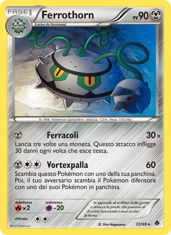 Ferrothorn 072/98 — Emerging Powers (Italian Pokémon TCG card)