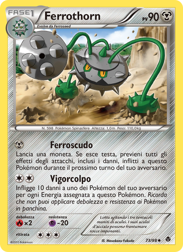 Ferrothorn 073/98 — Emerging Powers (Italian Pokémon TCG card)