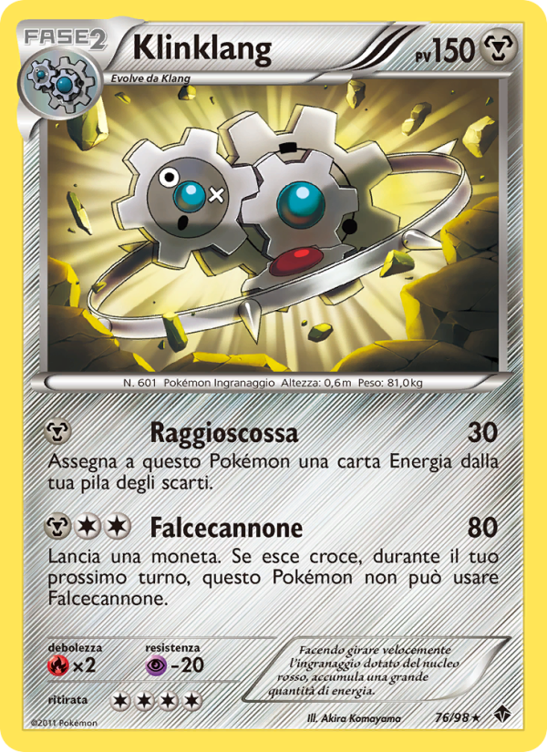 Klinklang 076/98 — Emerging Powers (Italian Pokémon TCG card)