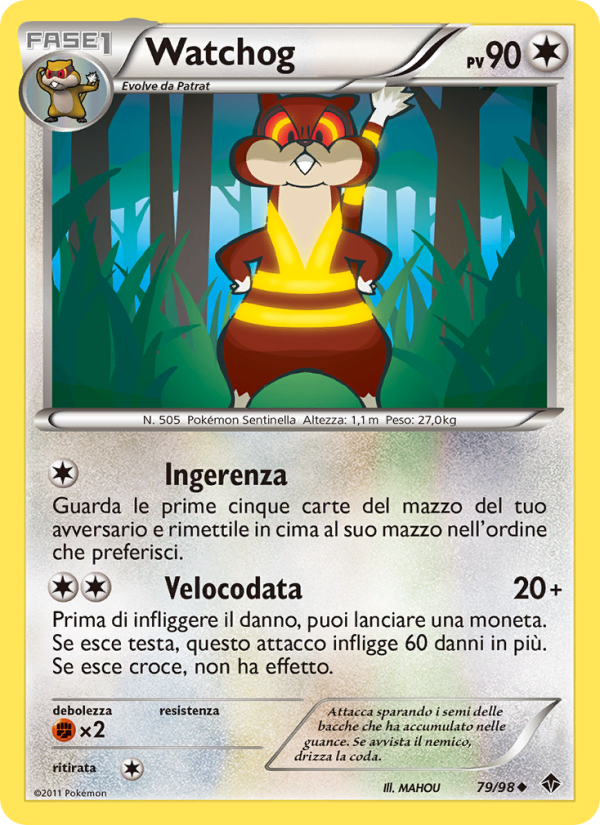 Watchog 079/98 — Emerging Powers (Italian Pokémon TCG card)