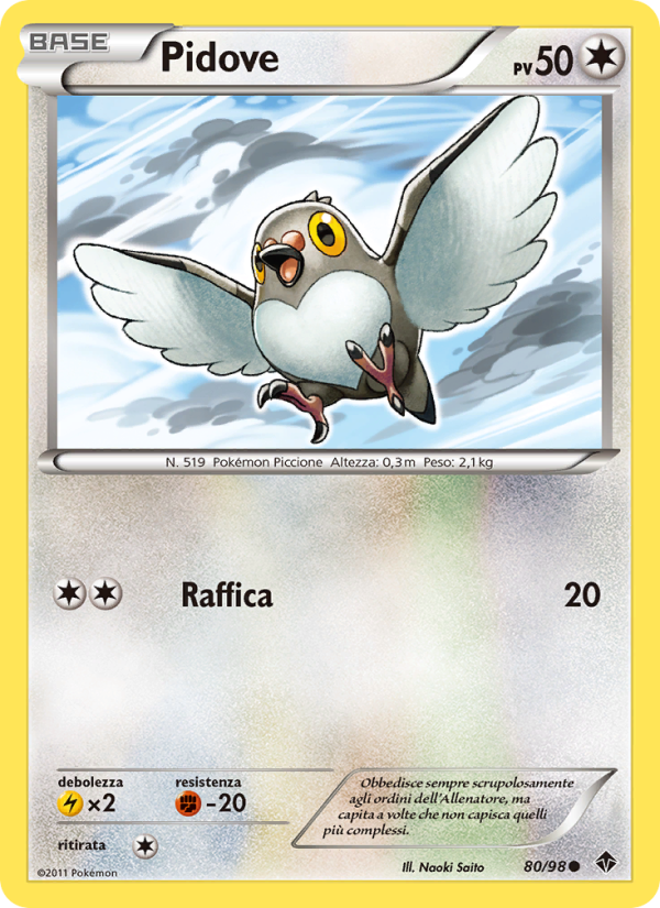 Pidove 080/98 — Emerging Powers (Italian Pokémon TCG card)