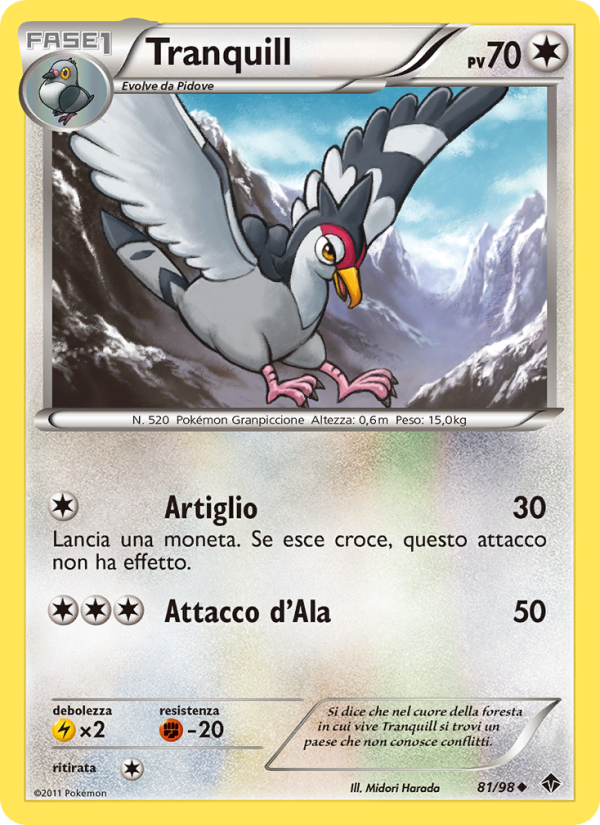 Tranquill 081/98 — Emerging Powers (Italian Pokémon TCG card)