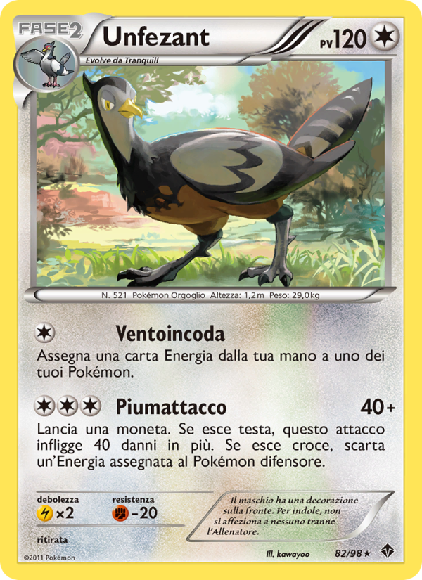 Unfezant 082/98 — Emerging Powers (Italian Pokémon TCG card)