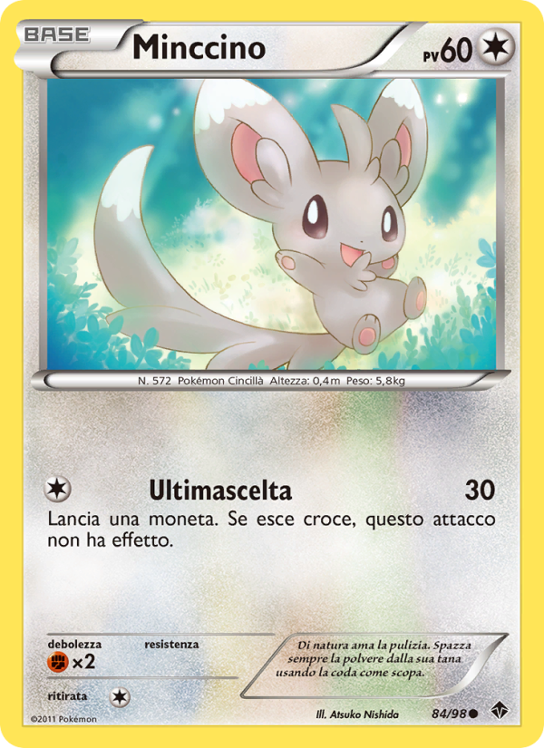 Minccino 084/98 — Emerging Powers (Italian Pokémon TCG card)