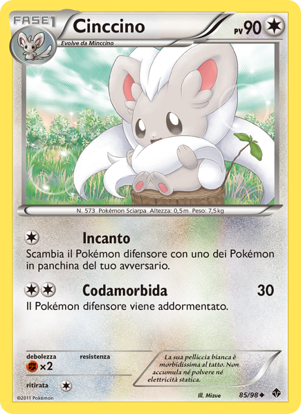 Cinccino 085/98 — Emerging Powers (Italian Pokémon TCG card)