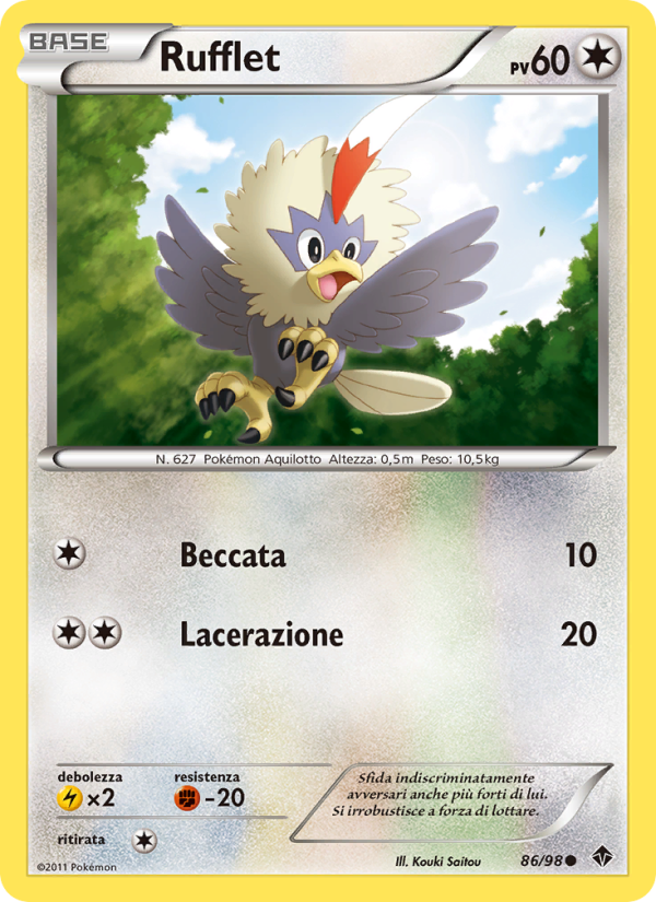 Rufflet 086/98 — Emerging Powers (Italian Pokémon TCG card)