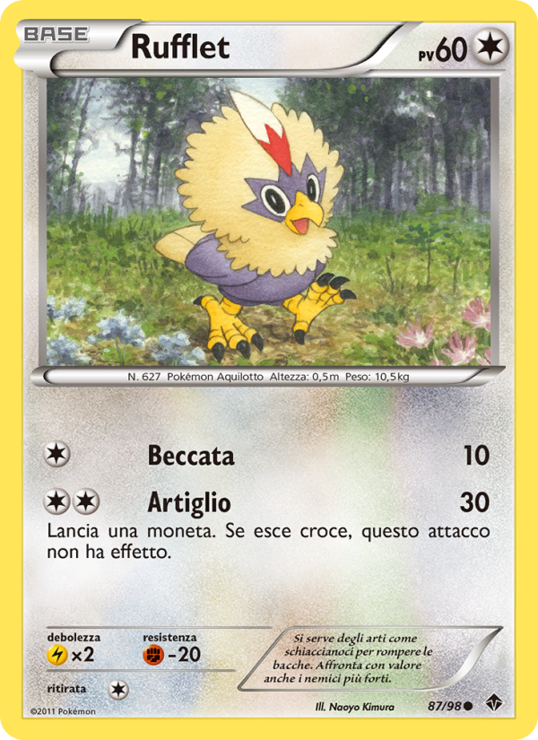 Rufflet 087/98 — Emerging Powers (Italian Pokémon TCG card)