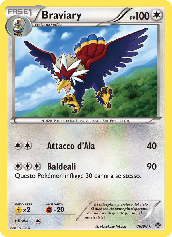 Braviary 088/98 — Emerging Powers (Italian Pokémon TCG card)