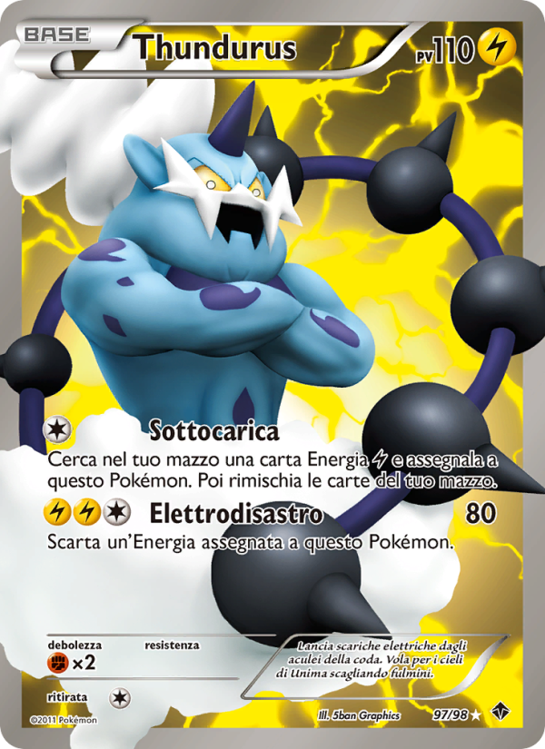 Thundurus 097/98 — Emerging Powers (Italian Pokémon TCG card)