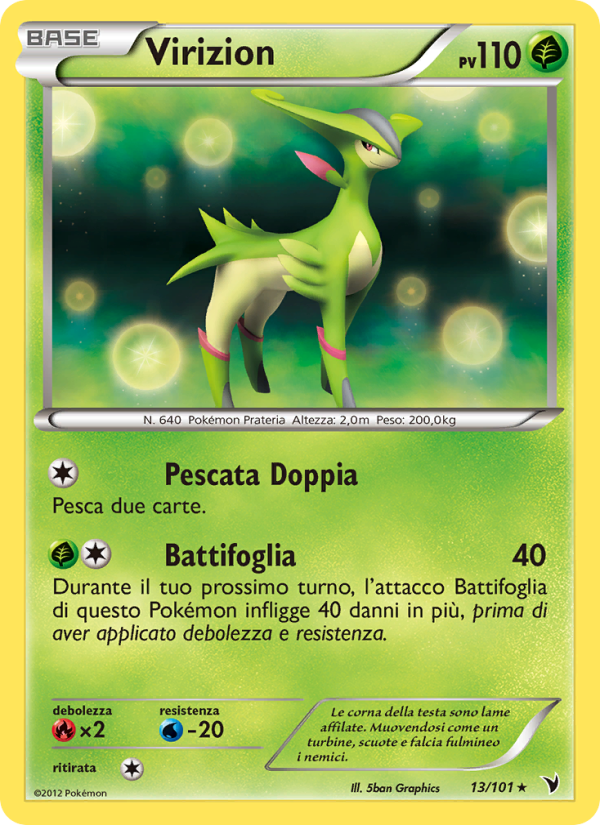 Virizion 013/102 — Noble Victories (Italian Pokémon TCG card)