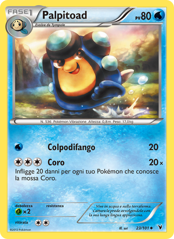 Palpitoad 023/102 — Noble Victories (Italian Pokémon TCG card)