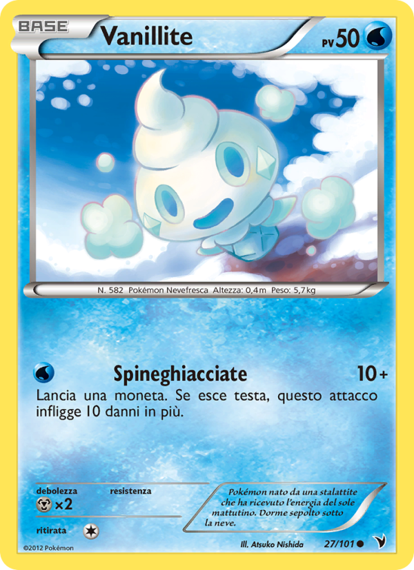 Vanillite 027/102 — Noble Victories (Italian Pokémon TCG card)