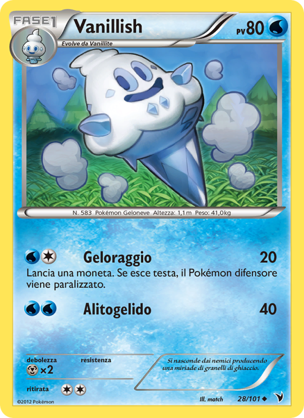 Vanillish 028/102 — Noble Victories (Italian Pokémon TCG card)
