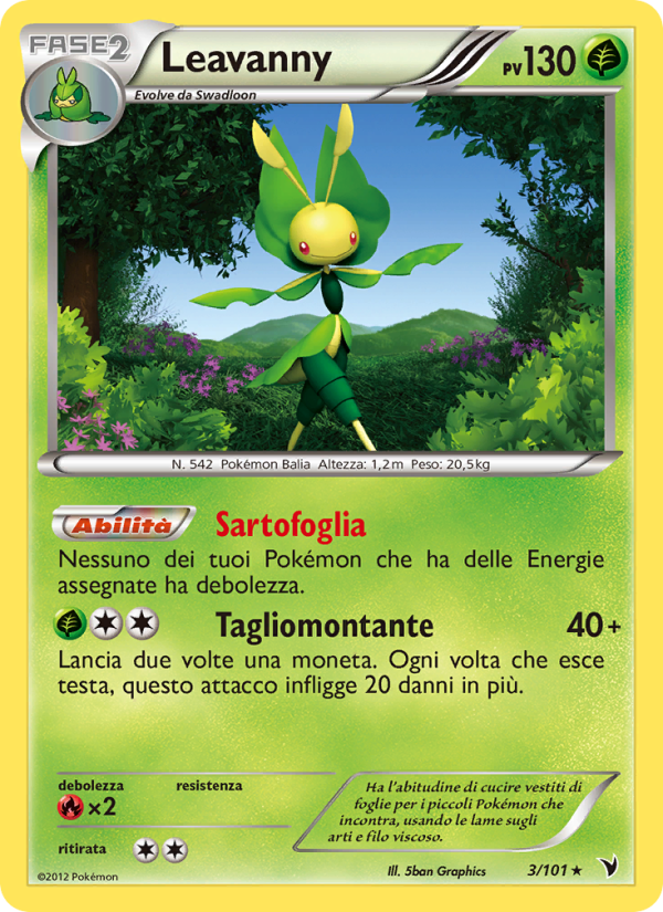 Leavanny 003/102 — Noble Victories (Italian Pokémon TCG card)