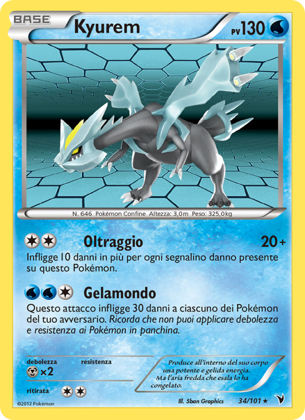 Kyurem 034/102 — Noble Victories (Italian Pokémon TCG card)
