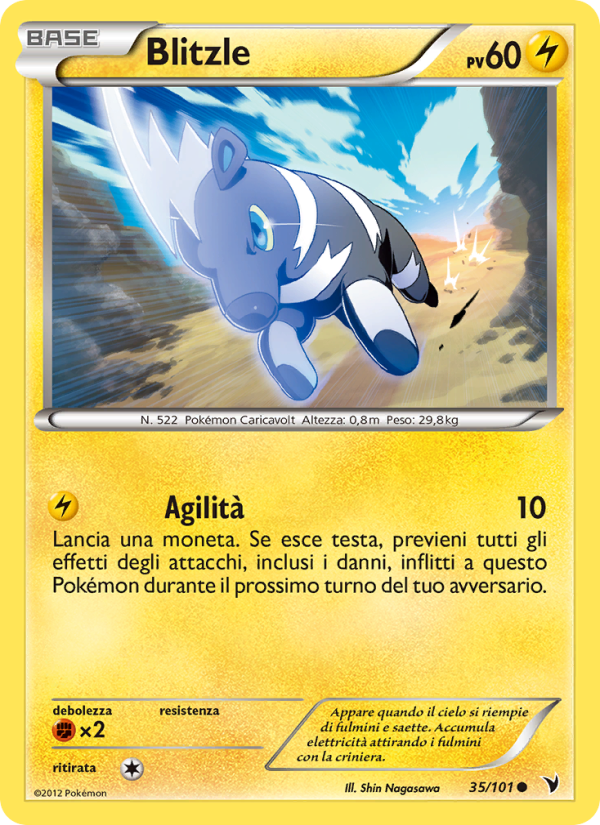 Blitzle 035/102 — Noble Victories (Italian Pokémon TCG card)