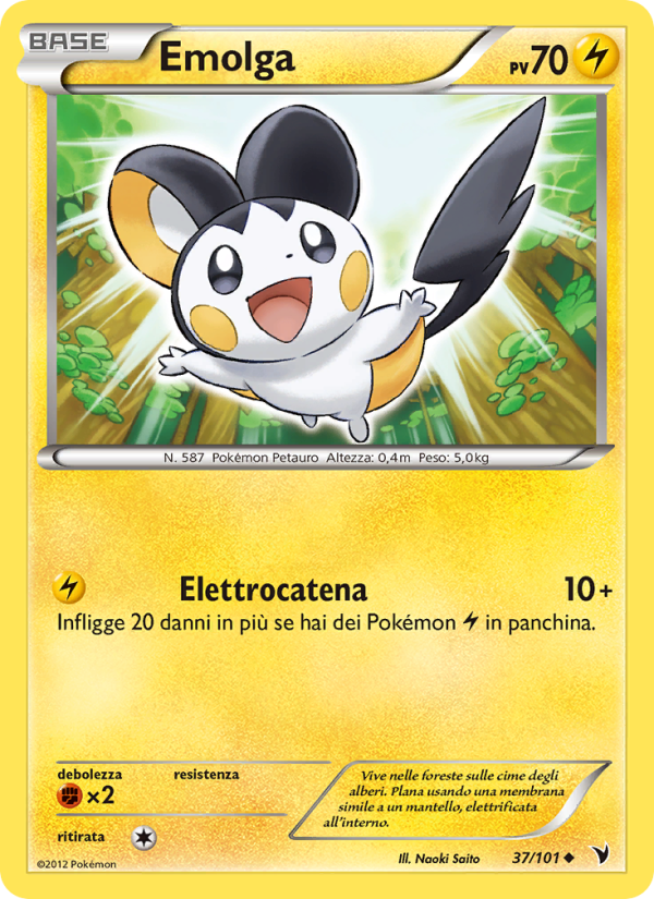 Emolga 037/102 — Noble Victories (Italian Pokémon TCG card)