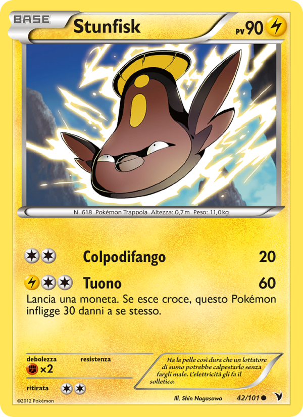 Stunfisk 042/102 — Noble Victories (Italian Pokémon TCG card)