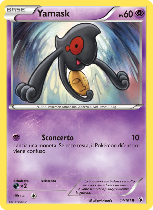 Yamask 044/102 — Noble Victories (Italian Pokémon TCG card)