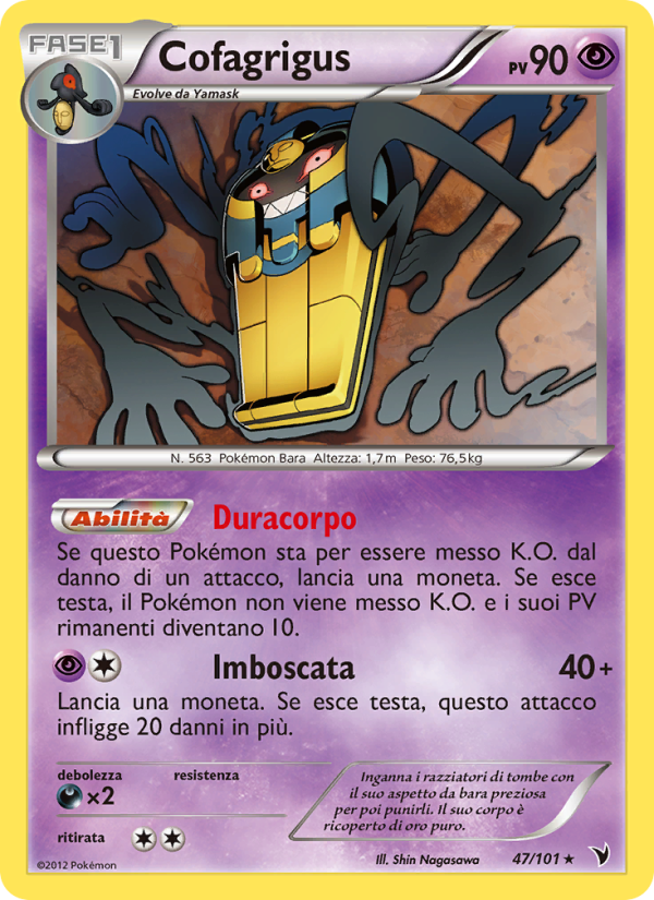 Cofagrigus 047/102 — Noble Victories (Italian Pokémon TCG card)