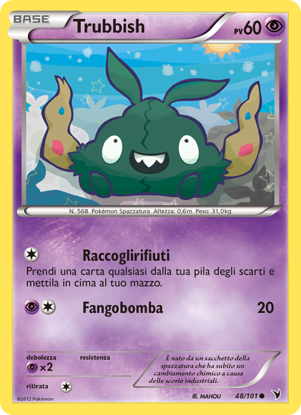 Trubbish 048/102 — Noble Victories (Italian Pokémon TCG card)