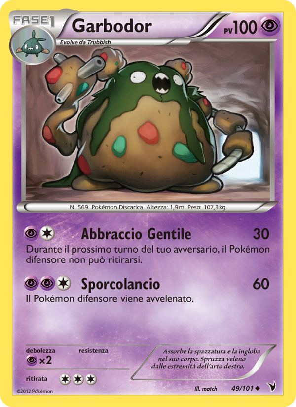 Garbodor 049/102 — Noble Victories (Italian Pokémon TCG card)