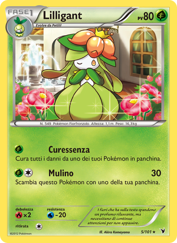 Lilligant 005/102 — Noble Victories (Italian Pokémon TCG card)