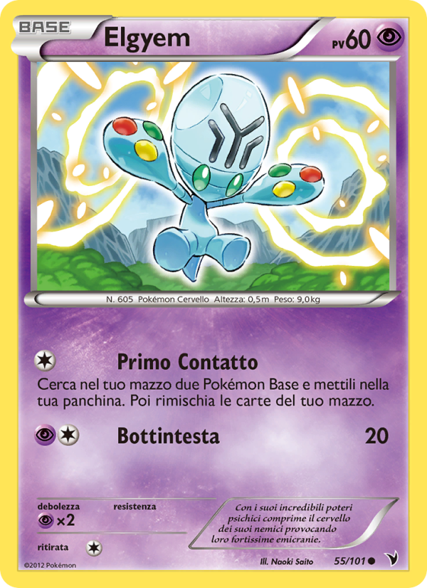 Elgyem 055/102 — Noble Victories (Italian Pokémon TCG card)