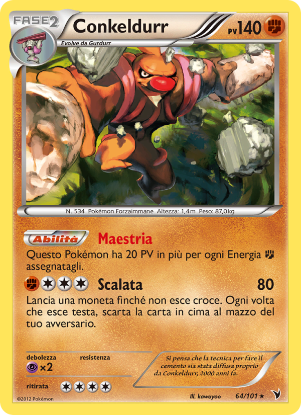 Conkeldurr 064/102 — Noble Victories (Italian Pokémon TCG card)